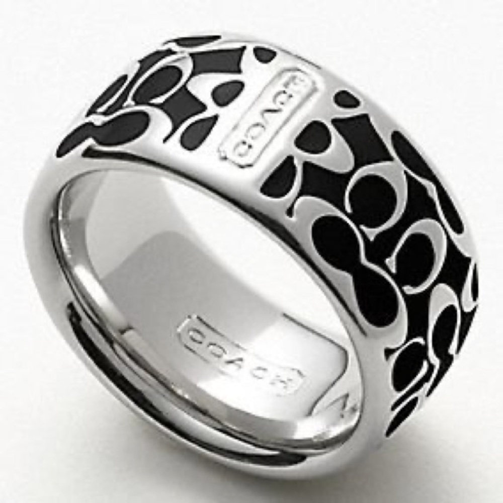 Coach Signature Sterling Silver Ring